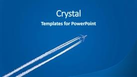  Presentation with vapor trail - Colorful presentation design enhanced with jet with vapor trail backdrop and a dark gray colored foreground