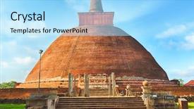  Presentation with anuradhapura - Cool new slide deck with jetavana in the sacred world backdrop and a light blue colored foreground