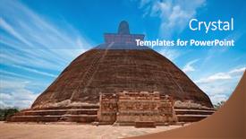  Presentation with anuradhapura - Theme enhanced with jetavaranama dagoba stupa anuradhapura sri lanka background and a teal colored foreground
