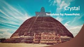  Presentation with anuradhapura - Amazing PPT theme having templte instagram - jetavaranama dagoba stupa anuradhapura sri backdrop and a teal colored foreground