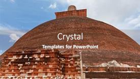  Presentation with anuradhapura - Beautiful slide set featuring jetavaranama-dagoba-stupa-anuradhapura-sri backdrop and a tawny brown colored foreground