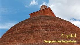  Presentation with anuradhapura - Presentation theme featuring jetavaranama-dagoba-stupa-anuradhapura-sri background and a tawny brown colored foreground