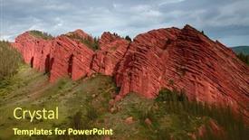  Presentation with sandstone - Theme having jeti-oguz-famouns-kyrgyz-sandstone background and a tawny brown colored foreground