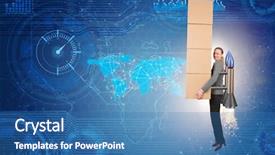  Presentation with drone technology delivery flying - Beautiful slides featuring jetpack and delivering boxes global backdrop and a teal colored foreground