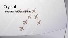  Presentation with air force - Beautiful PPT theme featuring jets of patrouille de france backdrop and a white colored foreground