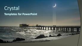  Presentation with ocean - PPT theme enhanced with jetty-by-the-ocean-near background and a ocean colored foreground