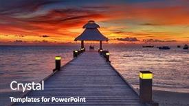  Presentation with awesome - Theme with jetty in the indian ocean background and a tawny brown colored foreground