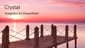  Presentation with heaven - PPT theme enhanced with peaceful background - jetty into heaven background and a lemonade colored foreground