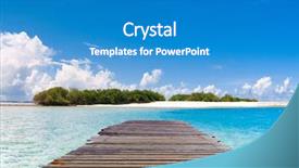  Presentation with heaven - Amazing theme having jetty into heaven backdrop and a teal colored foreground