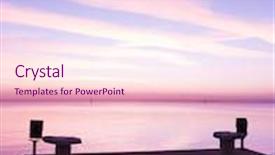  Presentation with heaven - Cool new PPT theme with jetty into sunrise heaven backdrop and a pink colored foreground