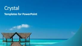  Presentation with ocean - Presentation design featuring jetty over the indian ocean background and a gray colored foreground
