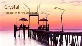  Presentation with meditation - Slide set enhanced with jetty to eternity evening meditation background and a lemonade colored foreground