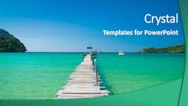  Presentation with path - Theme featuring jetty to eternity path filled background and a teal colored foreground