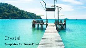  Presentation with serenity - Slide deck having jetty to eternity sunny serenity background and a arctic colored foreground