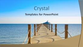 Presentation with ship - Colorful theme enhanced with jetty to far away ship backdrop and a light blue colored foreground