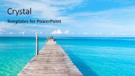  Presentation with path - Beautiful PPT layouts featuring jetty to the blue path backdrop and a  colored foreground