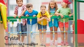  Presentation with happy kids at indoor playground - Amazing presentation design having jeux en ligne - happy friends having fun backdrop and a  colored foreground