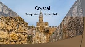  Presentation with tourism - Presentation design enhanced with jew - passage in the wall background and a light blue colored foreground