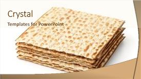  Presentation with stack - Audience pleasing slide deck consisting of jew - stack of matzo flatbread isolated backdrop and a cream colored foreground