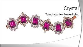  Presentation with fashion - PPT layouts featuring jewel ruby - fashion bracelet isolated on white background and a white colored foreground