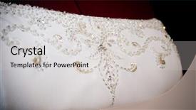  Presentation with 50th wedding anniversary - Presentation design with jeweled bodice of wedding dress background and a  colored foreground