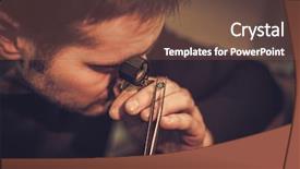  Presentation with evaluation - Theme consisting of jeweler during the evaluation background and a tawny brown colored foreground