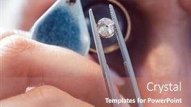  Presentation with flaws - Amazing slide deck having jeweler-looking-at-precious-stone backdrop and a coral colored foreground