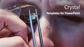  Presentation with flaws - Slide set consisting of jeweler-looking-at-precious-stone background and a gray colored foreground