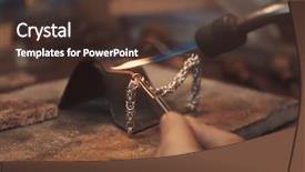  Presentation with closeup of sugarcane plants - Slides having jeweler working with blow torch background and a  colored foreground