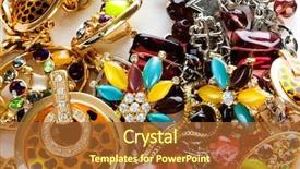  Presentation with jewelery - Presentation having gem stones jewelry pendant witht - jewelery arranged at the background background and a red colored foreground