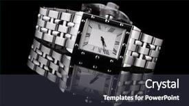  Presentation with classic - Slides featuring classic man's watch modern design background and a dark gray colored foreground