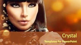  Presentation with girl model - Theme enhanced with jewellery gold jewelry beauty egyptian background and a tawny brown colored foreground