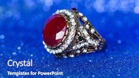  Presentation with blue - PPT theme with jewellery ring against blue background background and a royal blue colored foreground