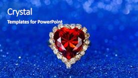  Presentation with blue - Beautiful PPT theme featuring jewellery ring against blue background backdrop and a cobalt blue colored foreground