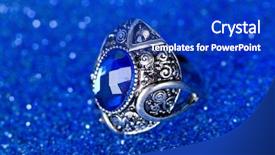  Presentation with blue - PPT layouts with jewellery-ring-against-blue-background background and a royal blue colored foreground
