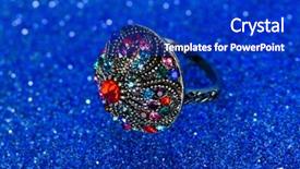  Presentation with blue - Audience pleasing slides consisting of jewellery ring against blue background backdrop and a royal blue colored foreground