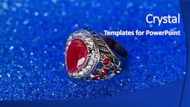  Presentation with blue - Theme enhanced with jewellery ring against blue background background and a cobalt blue colored foreground