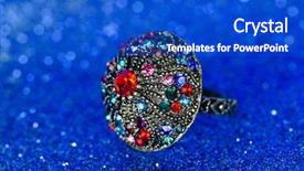  Presentation with blue - Amazing PPT theme having jewellery ring against blue background backdrop and a cobalt blue colored foreground