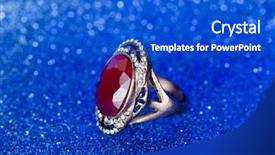  Presentation with blue - Slide set consisting of jewellery ring against blue background background and a cobalt blue colored foreground