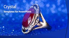  Presentation with white pigeon against the blue - Cool new PPT layouts with jewellery ring against blue background backdrop and a cobalt blue colored foreground