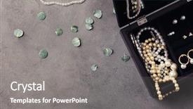  Presentation with jewelry - Cool new PPT theme with jewelry accessories in box backdrop and a gray colored foreground