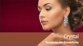  Presentation with ring diamond jewelry - Slide deck having jewelry and beauty concept - beautiful background and a coral colored foreground