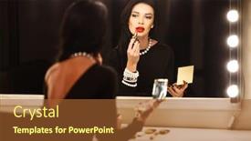  Presentation with beauty makeup - PPT theme with jewelry-and-beauty-concept-beautiful background and a red colored foreground