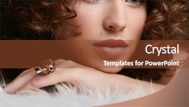  Presentation with jewelry - Presentation theme with jewelry and beauty fashion art photo background and a tawny brown colored foreground