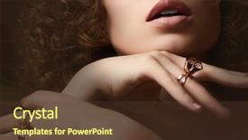  Presentation with jewelry gold - Cool new PPT theme with gold jewellery - jewelry and beauty fashion art backdrop and a tawny brown colored foreground