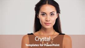  Presentation with black female - Slide set featuring female model wearing in black background and a coral colored foreground