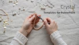  Presentation with jewelry - Amazing presentation theme having jewelry-designer-working-in-studio backdrop and a light gray colored foreground