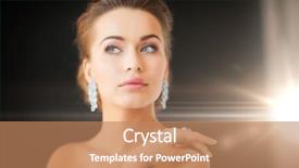  Presentation with diamond glitter sparkle - Audience pleasing PPT layouts consisting of jewelry ear rings - beautiful woman in evening dress backdrop and a  colored foreground