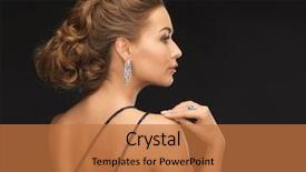  Presentation with arabian woman wearing hijab muslim - Amazing PPT layouts having jewelry ear rings - beautiful woman in evening dress backdrop and a  colored foreground