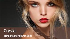  Presentation with fashion - Slide deck featuring jewelry ear rings - fashion girl portrait background and a  colored foreground